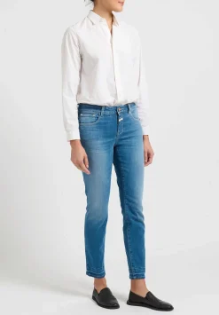 Closed A Better Blue Baker Cropped Jeans In Mid Blue