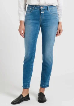 Closed A Better Blue Baker Cropped Jeans In Mid Blue