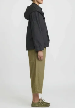 Album di Famiglia Album Di Famigia Cotton Hooded Cc Jacket In Charcoal Grey