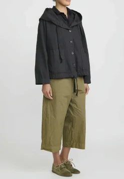 Album di Famiglia Album Di Famigia Cotton Hooded Cc Jacket In Charcoal Grey