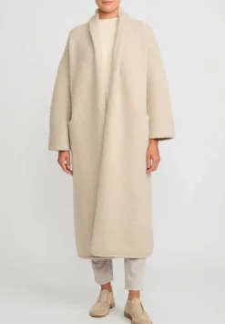 Lauren Manoogian Alpaca Long Shawl Cardigan In Antique Natural