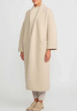 Lauren Manoogian Alpaca Long Shawl Cardigan In Antique Natural