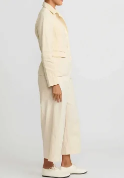 Chez Vidalenc Antique Linen Simple Jacket In Natural