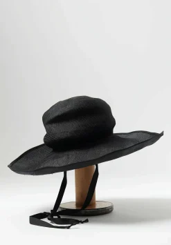 Horisaki Design & Handel Antique Sisal Straw Hat In Black