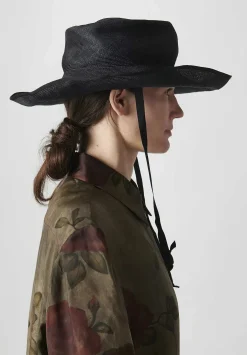 Horisaki Design & Handel Antique Sisal Straw Hat In Black