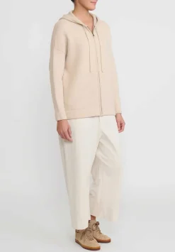 Lauren Manoogian Baby Alpaca Hooded Cardigan In Alabaster White
