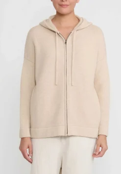 Lauren Manoogian Baby Alpaca Hooded Cardigan In Alabaster White