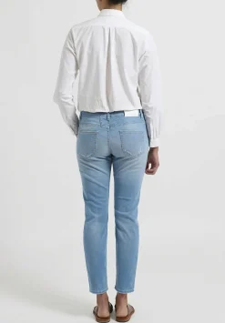 Closed Baker'' Distressed & Cropped Narrow Jeans In Light Blue