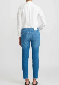 Closed Baker Mid-Rise Jeans In Faded Dark Blue