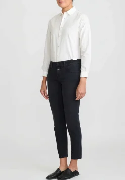 Closed Baker Mid-Rise Jeans In Faded Black