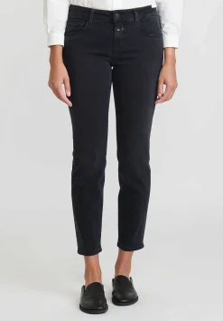 Closed Baker Mid-Rise Jeans In Faded Black