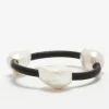 Monies Baroque Pearl And Leather Bangle Bracelet Iii