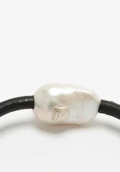 Monies Baroque Pearl And Leather Bangle Bracelet Iii