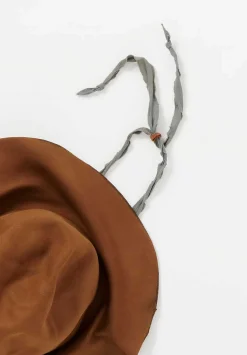 Horisaki Design & Handel Beaver Fur Felt Wrinkled Hat With Earflaps In Khaki Brown
