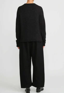 Lauren Manoogian Brushed Baby Alpaca And Merino Wool Pants In Black
