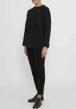 Kaval Cashmere And Sable Crewneck Sweater In Charcoal Grey