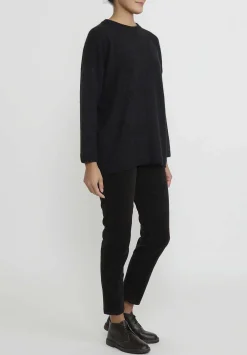Kaval Cashmere And Sable Crewneck Sweater In Charcoal Grey