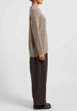 Kaval Cashmere And Sable Loose Knit Sweater In Natural