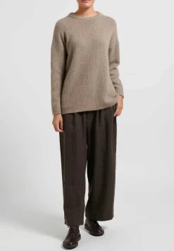 Kaval Cashmere And Sable Loose Knit Sweater In Natural
