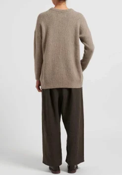 Kaval Cashmere And Sable Loose Knit Sweater In Natural