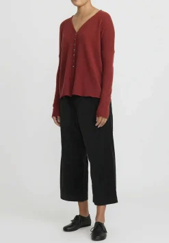 Album di Famiglia Cashmere Cardigan In Red