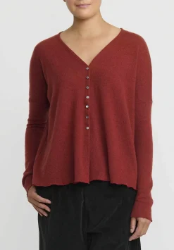 Album di Famiglia Cashmere Cardigan In Red