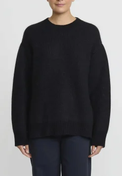 Jil Sander Cashmere Crewneck Sweater In Black