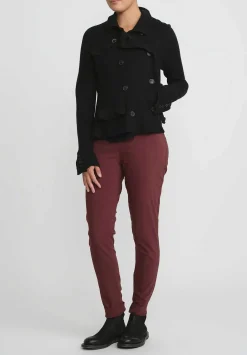 Rundholz Cashmere Cropped Asymmetric Knit Jacket In Black