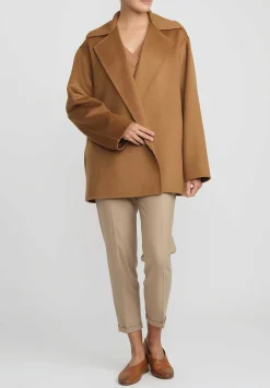 Nanna Pause Cashmere Davos Secret Wrap Jacket In Deer Brown