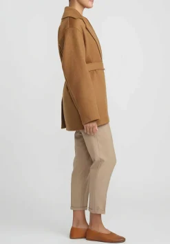 Nanna Pause Cashmere Davos Secret Wrap Jacket In Deer Brown