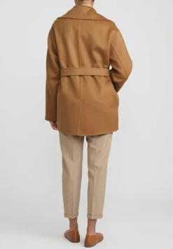 Nanna Pause Cashmere Davos Secret Wrap Jacket In Deer Brown