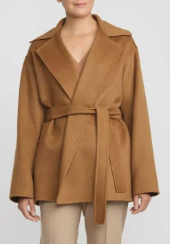 Nanna Pause Cashmere Davos Secret Wrap Jacket In Deer Brown