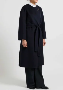 The Row Cashmere ''Delores'' Coat In Dark Navy