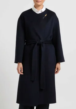The Row Cashmere ''Delores'' Coat In Dark Navy