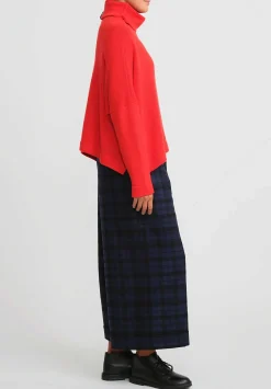 Daniela Gregis Cashmere Dolcevita Classic Turtleneck Sweater In Orange Red