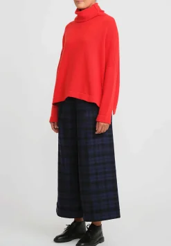 Daniela Gregis Cashmere Dolcevita Classic Turtleneck Sweater In Orange Red