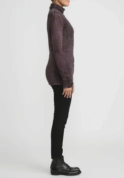 Avant Toi Cashmere Garza Turtleneck Sweater In Nero Seppia Brown