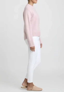 Jil Sander Cashmere High Neck Sweater In Soft Pink