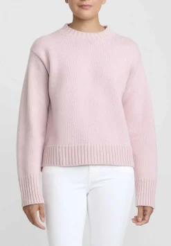 Jil Sander Cashmere High Neck Sweater In Soft Pink