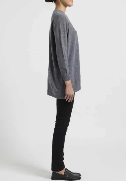 Hania New York Cashmere Marley Crewneck In Smog Grey