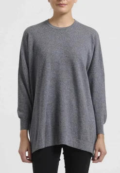 Hania New York Cashmere Marley Crewneck In Smog Grey