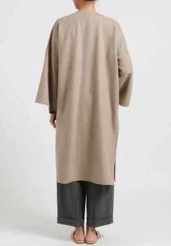 Alonpi Cashmere Open Front Coat In Natural