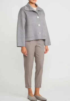 Nanna Pause Cashmere Short Enid Jacket In Grey Melange