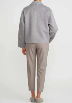 Nanna Pause Cashmere Short Enid Jacket In Grey Melange