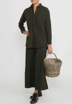 Daniela Gregis Cashmere ''Uomo'' Media Jeroni Shirt In Tartaruga Green Check