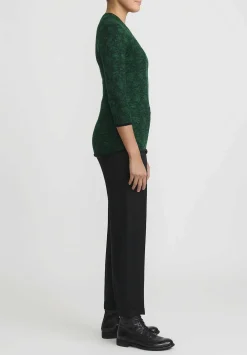 Lainey Keogh Cashmere V-Neck Sweater In Emerald Green