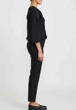 Issey Miyake Concretion Pleats Cardigan In Black