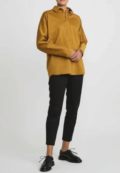 Jan-Jan Van Essche Cotton & Silk Chambray Shirt In Gold