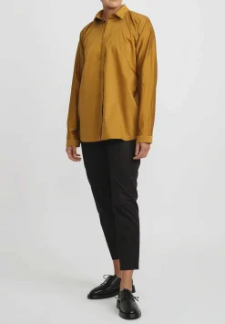 Jan-Jan Van Essche Cotton & Silk Chambray Shirt In Gold