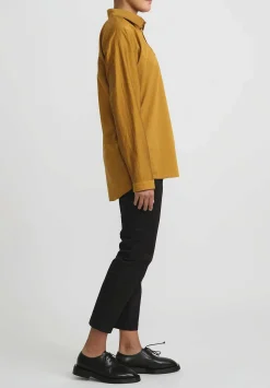 Jan-Jan Van Essche Cotton & Silk Chambray Shirt In Gold